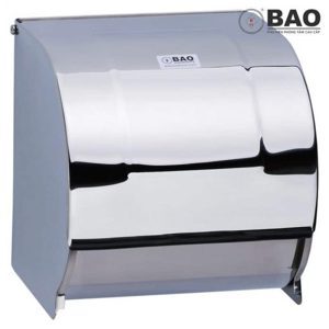 Hộp giấy vệ sinh inox 304 cao cấp BAO HGK02 12 x 12,5 x 13 cm