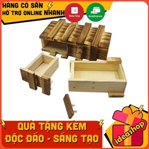 Hộp Gỗ Bí Mật 2 Ngăn