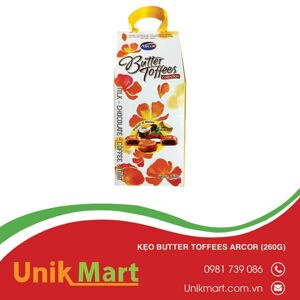 Hộp Kẹo Butter toffees hiệu Arcor 260g