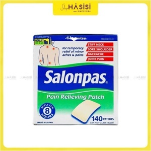 Hộp miếng dán giảm đau Salonpas Pain Relieving Patch - 140 miếng, Mỹ