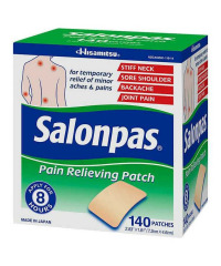 Hộp miếng dán giảm đau Salonpas Pain Relieving Patch - 140 miếng, Mỹ