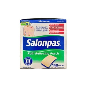 Hộp miếng dán giảm đau Salonpas Pain Relieving Patch - 140 miếng, Mỹ
