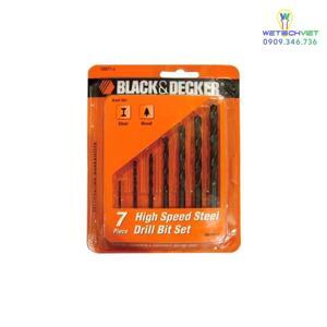 Hộp mũi khoan kim loại 7 chi tiết Black & Decker 15077G