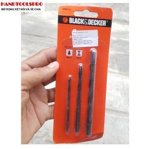 Hộp mũi khoan sắt gỗ Black & Decker A8031G - 3 chi tiết