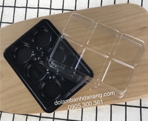 Hộp nhựa 6 bánh đế đen FG335 - set 100 hộp