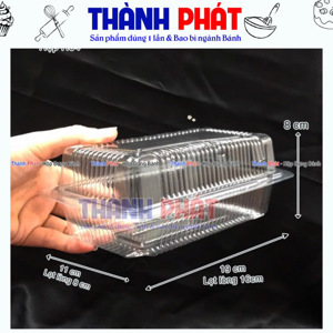 Hộp nhựa chữ nhật H04 - Set 100 cái