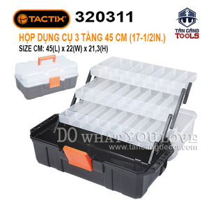 Hộp nhựa đựng dụng cụ đa năng 45cm Tactix 320311