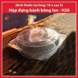 Hộp nhựa gập tròn H26 - Set 100 cái