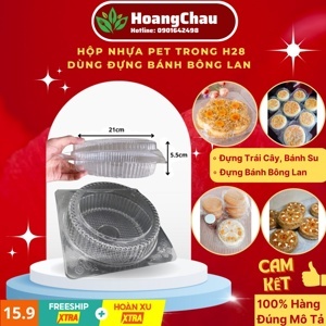 Hộp nhựa gập tròn H28 - Set 100 cái