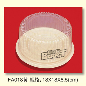 Hộp nhựa tròn đế vàng FA018