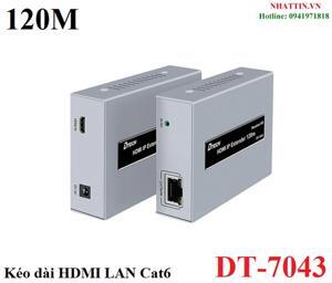 Hộp nối dài HDMI sang LAN 120M DTECH DT-7043