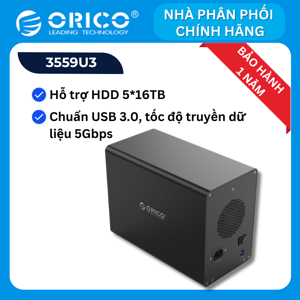 Hộp ổ cứng 5 khe cắm 3.5 inch ORICO 3559U3-BK