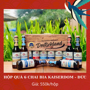 Hộp quà 6 lon bia Kaiserdom Đức Hộp 6 lon 1L