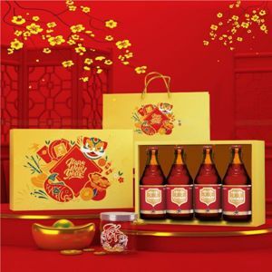 Hộp quà bia Chimay đỏ 7% Hộp 4 chai 330ml + ly