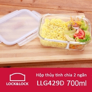 Hộp thủy tinh chia 2 ngăn chịu nhiệt Lock&Lock LLG429D 740ml