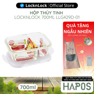Hộp thủy tinh chia 2 ngăn chịu nhiệt Lock&Lock LLG429D 740ml