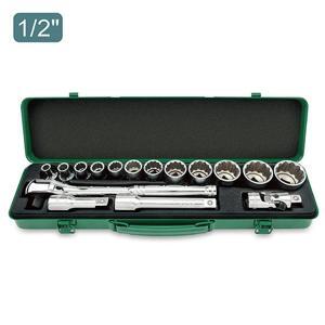 Hộp tuýp bông bóng 1/2" 16 món Toptul GCAD1602