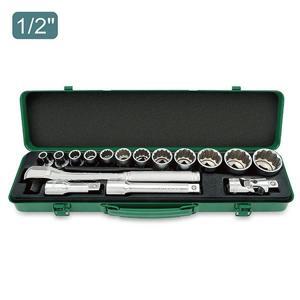 Hộp tuýp bông mờ 1/2" 16 món Toptul GCAD1604