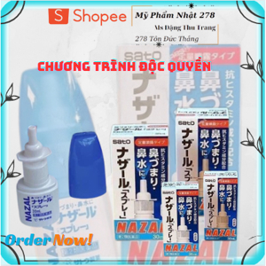 Hộp Xịt xoang Nazal Sato Nhật Bản 30ml