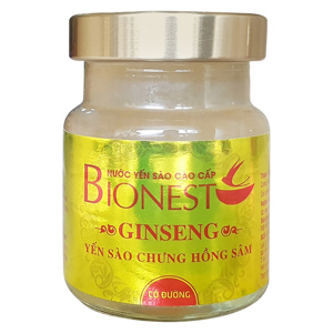 Hộp Yến sào Bionest Ginseng hồng sâm cao cấp - hộp quà tặng 6 lọ