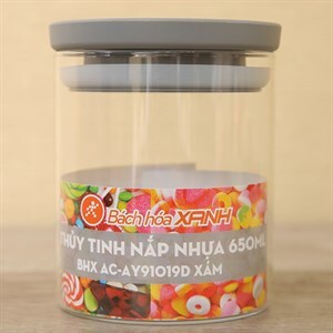 Hũ đựng thực phẩm thủy tinh Bách Hóa Xanh AC-AY91019D - 650 ml