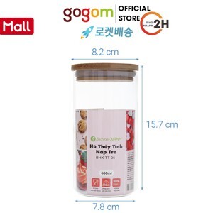 Hũ đựng thực phẩm thủy tinh TT-06 600 ml