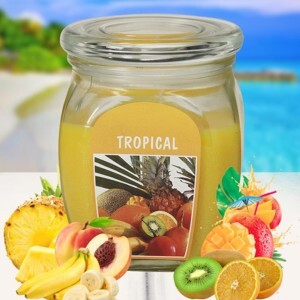 Hũ nến thơm tinh dầu Bolsius Tropical 305g QT024369 - trái cây nhiệt đới