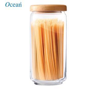 Hũ thủy tinh nắp gỗ cao cấp Ocean 1000ml