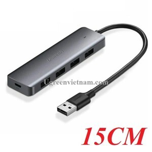 Hub chia 4 cổng USB 3.0 hỗ trợ cấp nguồn Micro USB Ugreen 50985