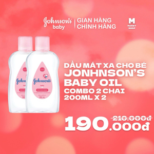 Bộ 2 chai dầu gội đầu dưỡng ẩm Johnson & Johnson -  200ml