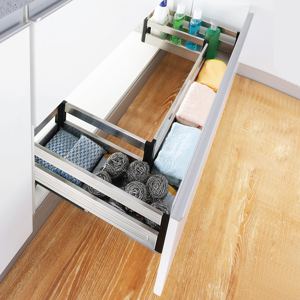 Kệ đa năng chữ U inox hộp âm tủ gắn cánh Grob GH-S80