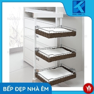 Kệ để đồ 3 tầng giỏ mây Eurogold EUA5190