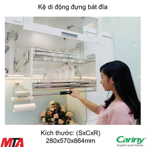 Kệ di động bát đĩa Cariny KD-24CI-900