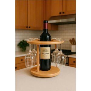 Kệ đựng ly và chai rượu Gỗ Đức Thành 27041K