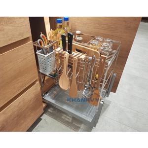 Kệ gia vị đa năng với ray âm giảm chấn 350mm 7 809 101
