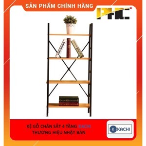 Kệ gỗ chân sắt 4 tầng Kachi MK244