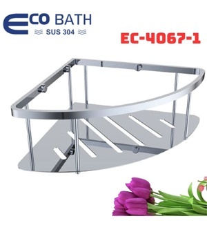 Kệ góc 1 tầng nan nhỏ Ecobath EC-4067-1