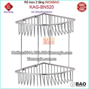 Kệ góc 2 tầng Inox BN 520