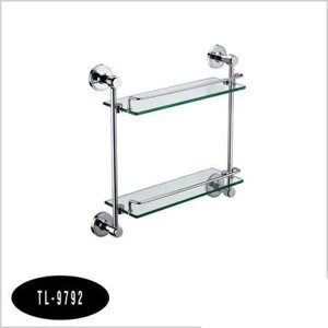 Kệ inox 2 tầng Tùng Lâm TL-9792 - Kính thẳng