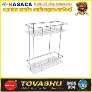 Kệ inox tấm dài đôi Tovashu TD2