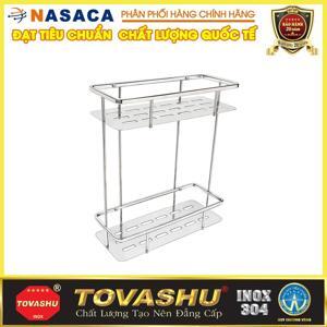 Kệ inox tấm dài đôi Tovashu TD2