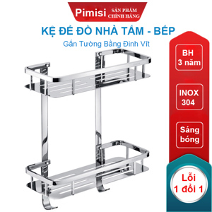 Kệ inox thẳng 2 tầng 304 bóng