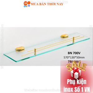 Kệ kính dưới gương mạ vàng BAO BN 700V