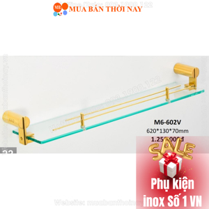 Kệ kính dưới gương mạ vàng BAO M6-602V