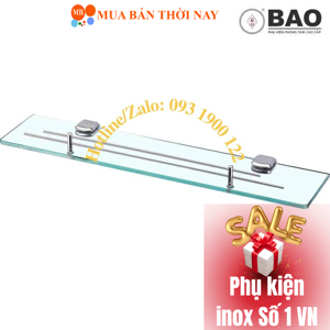 Kệ kính inox 304 cao cấp BAO BN900 57 x 12,5 x 5 cm