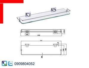 Kệ kính nhà tắm Hafele 580.41.430