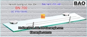 Kệ kính phòng tắm BN 700 (INOX 304 & Kính Cường Lực 8 Ly)