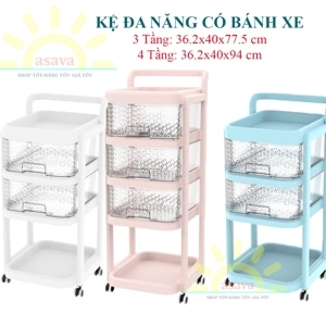 Kệ Lớn 3 Tầng Không Bánh Xe Duy Tân - 63.5 x 40 x 72 cm