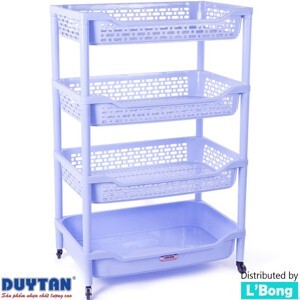 Kệ Lớn 4 Tầng Có Bánh Xe Duy Tân - 63.5 x 40 x 105 cm