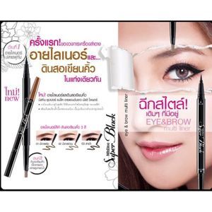 Kẻ mắt & mày Mistine Super Black Eye & Brow Multi Liner